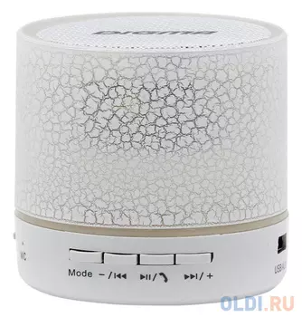 Колонка порт. Digma S-12 белый 3W 1.0 BT/USB (SP123W)
