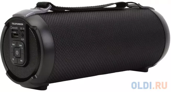 Колонка порт. Telefunken TF-PS1243B черный 6W 1.0 BT/USB (TF-PS1243B(ЧЕРНЫЙ))