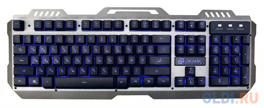 Клавиатура проводная Oklick 790G Iron Force USB черный серый 1012161