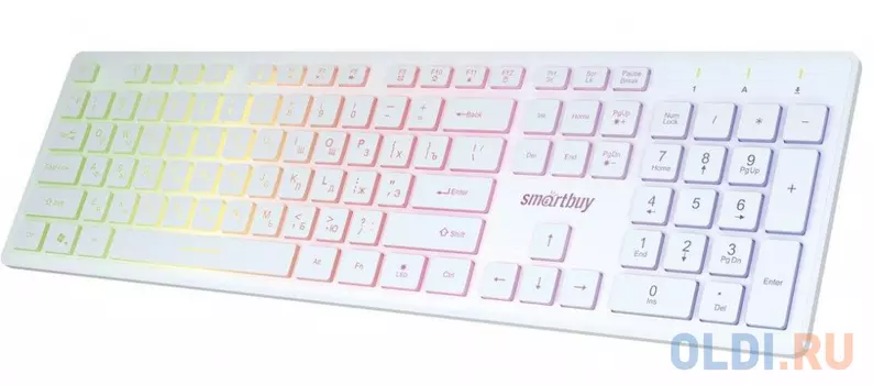 Клавиатура проводная с подсветкой Smartbuy ONE 305 USB белая [SBK-305U-W]