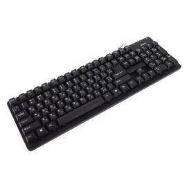 Клавиатура SVEN Standard 301 USB+PS/2 чёрная, 105 клавиш, переходник USB-PS/2, красная кириллица, классич. раскладка, коробка цвет