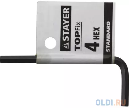 Ключ имбусовый STAYER 27405-4 STANDARD сталь, черный, 4мм