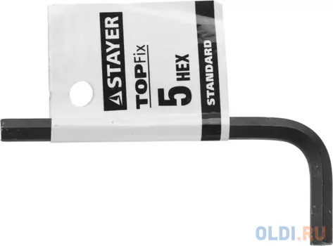 Ключ имбусовый STAYER 27405-5 STANDARD сталь, черный, 5мм