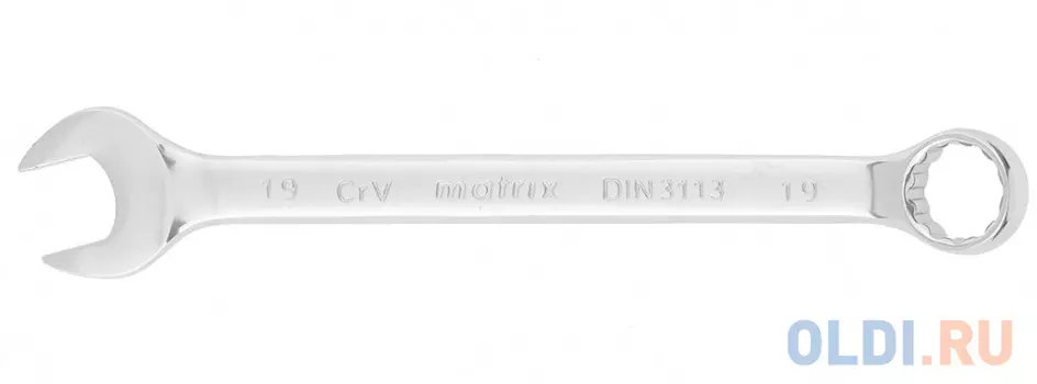 Ключ комбинированный MATRIX 15163 (19 мм) CrV полированный хром
