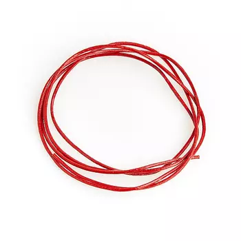Шнурок (кожа натуральная) (красный) 70 см