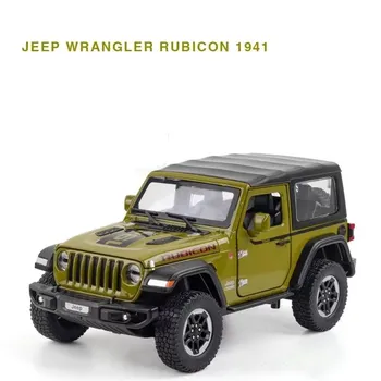 Новый 1:20 Scale Jeep Wrangler Rubicon Alloy Car Model Diecast Metal Toy Offroad Vehicle Model Simulation Collection Decorations Children Gift синий