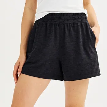 Женские шорты FLX Wander Boyfriend с высокой посадкой, цвет Black Heather Coal