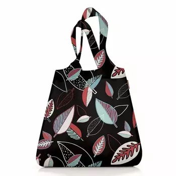 Сумка складная Reisenthel Mini Maxi Shopper Leaves чёрный