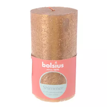 Свеча 6,8 х 13 см Bolsius Christmas World золотой