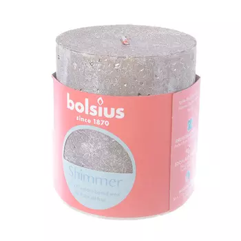 Свеча 6,8 х 8 см Bolsius Christmas World перламутровый