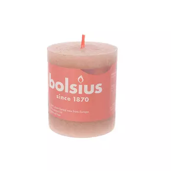 Свеча 6,8 х 8 см Bolsius Shine Рустик туманно-розовый