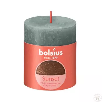 Свеча 6,8 х 8 см Bolsius Sunset Рустик эвкалипт-медь