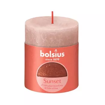 Свеча 6,8 х 8 см Bolsius Sunset Рустик янтарь