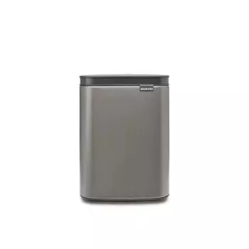 Стальной бак для мусора 4 л Brabantia Bo платиновый