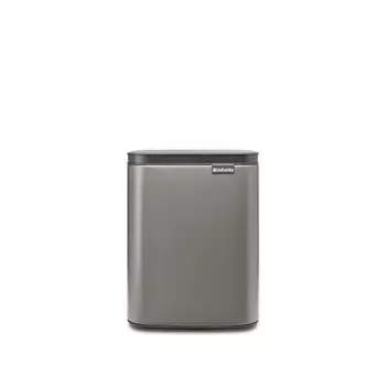 Стальной бак для мусора 7 л Brabantia Bo платиновый