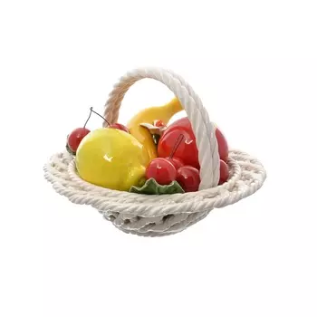 Статуэтка корзинка с фруктами 24 см круглая ORGIA
