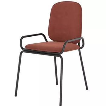 Стул Latitude Ror Double Frame велюр чёрный-тёмно-красный