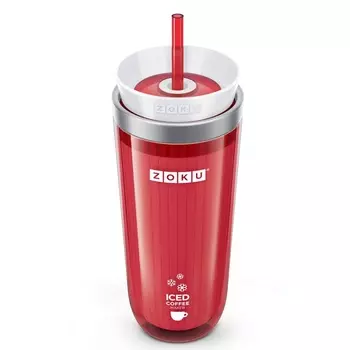 Стакан для охлаждения напитков Zoku Iced Coffee Maker красный