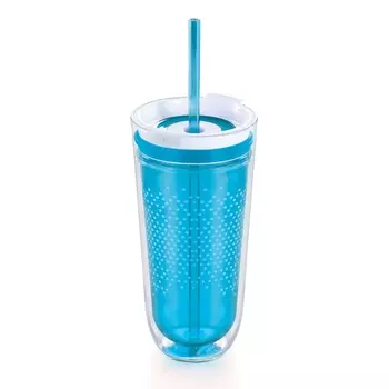 Стакан с двойными стенками 325 мл Zoku Travel голубой