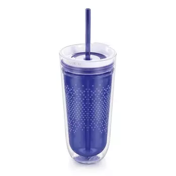 Стакан с двойными стенками 325 мл Zoku Travel синий