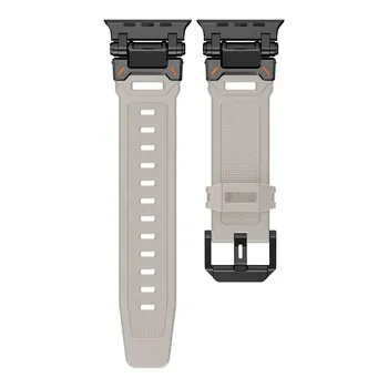 Силиконовый ремешок для Apple Watch Band Ultra 2 1 49 мм 45 мм 44 мм 42 мм мягкий спортивный ремешок для iWatch Series 9 8 7 6 5 SE аксессуары для браслетов For Apple watch 42mm