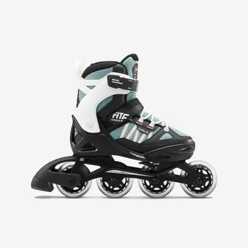 Детские роликовые коньки для фитнеса Fit 5 - розовый/хаки Oxelo