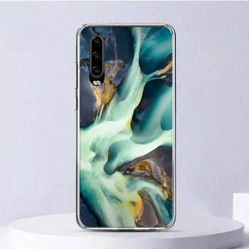 Модный мягкий чехол с геометрическим мрамором для Huawei P30 Lite P40 P20 P10 P50 Pro, чехол для телефона Коврики 20 30 40 10 P30Lite, чехол Funda Coqu Huawei P30