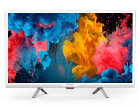 Телевизор LED Hyundai 24" H-LED24BS5002 Android TV белый HD 60Hz DVB-T DVB-T2 DVB-C DVB-S DVB-S2 WiFi Smart TV
