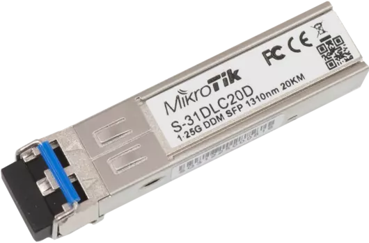 Трансивер MikroTik SFP module 1.25G SM 20km 1310nm Dual LC-connector (S-31DLC20D)