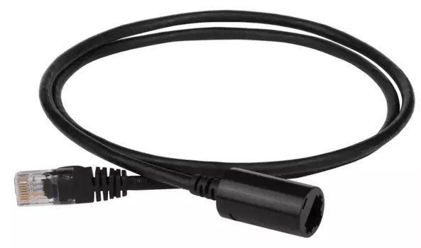 Удлинитель патч-корда UTP кат.5E, розетка RJ45 - вилка RJ-45, 0.5 м, черный (LAN-PCEXT/U5E-0.5-BK)