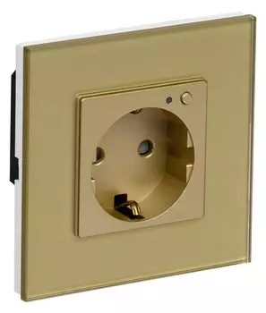 Умная розетка IEK iTEQ SMART Wi-Fi золотистый (IT-R16SFWBG-K22)