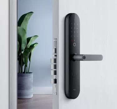 Умный замок Aqara N100 (Zigbee) врезной разбл.отпеч.паль. черный (ZNMS16LM)