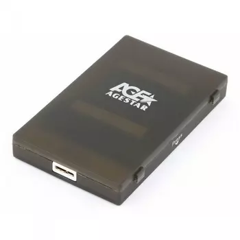 USB 3.0 Внешний корпус 2.5" SATAIII HDD/SSD AgeStar 3UBCP1-6G (BLACK) USB 3.0, пластик, черный, безвинтовая конструкция {80} (670291)