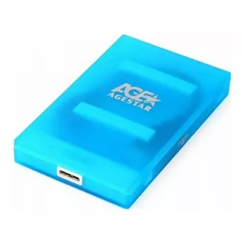 USB 3.0 Внешний корпус 2.5" SATAIII HDD/SSD AgeStar 3UBCP1-6G (BLUE) USB 3.0, пластик, синий, безвинтовая конструкция {80} 3UBCP1-6G (BLUE) (670314)