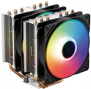 Устройство охлаждения(кулер) Deepcool Neptwin V3 Soc-AM4/1151/1200/1700 4-pin 15-27dB Al+Cu 220W 1000gr LED Ret