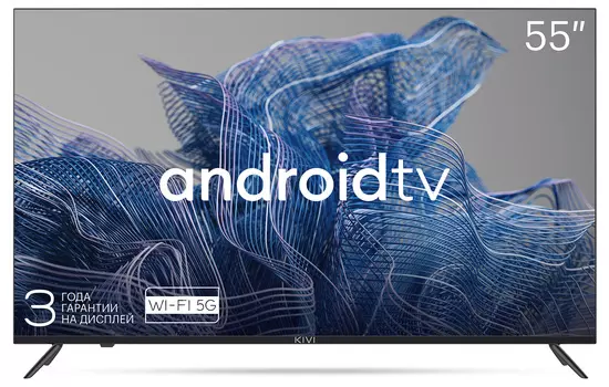 Телевизор LED Kivi 55" 55U740NB черный 4K Ultra HD 60Hz DVB-T DVB-T2 DVB-C WiFi Smart TV