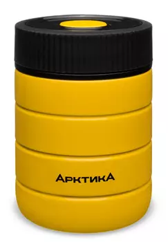 Термос для еды Арктика 307-480 0.48л. желтый/черный картонная коробка (307-480/YEL)