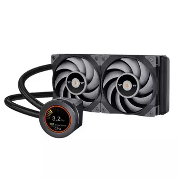 TOUGHLIQUID Ultra 240 [CL-W322-PL12GM-B] All-In-One Liquid Cooling System,Water Block 2.1" LCD,Fan 120*2,PWM 500~2500rpm/Gray/Intel LGA 1700 supported