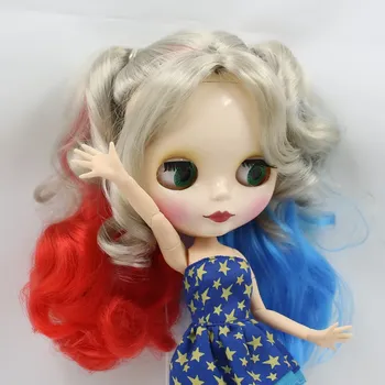 ICY DBS шарнирная кукла Blyth neo красный и синий смешанный серый волос тела 1/6 30 см крутая кукла