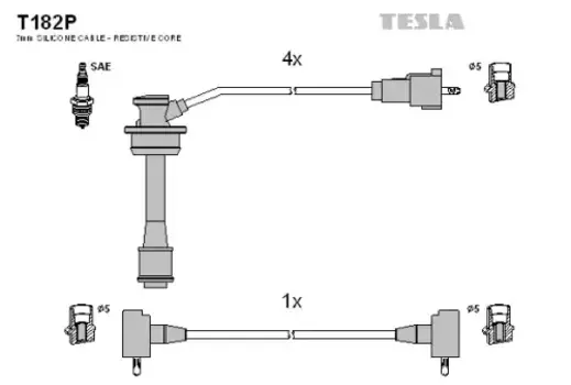 Высоковольтные провода (провода зажигания) TESLA T182P