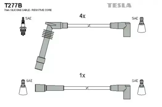 Высоковольтные провода (провода зажигания) TESLA T277B