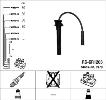 Высоковольтные провода (провода зажигания) NGK RC-CR1203