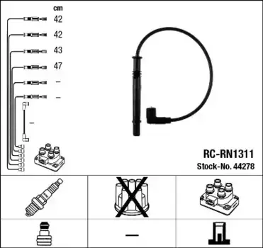 Высоковольтные провода (провода зажигания) NGK RC-RN1311