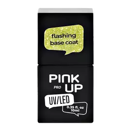 Светоотражающая база для ногтей UV/LED PINK UP PRO flashing base coat тон 06 10 мл