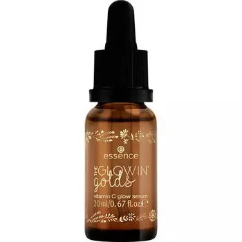 Сыворотка для лица ESSENCE THE GLOWIN GOLDS с витамином С и мерцанием тон 01
