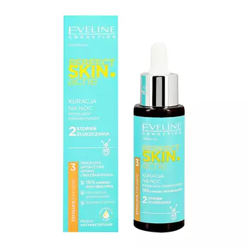 Сыворотка для лица EVELINE PERFECT SKIN ACNE ночная с 10% комплексом кислот 30 мл