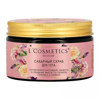 Скраб для тела LCOSMETICS SPRING SPIRIT сахарный клубника в сливках 250 мл