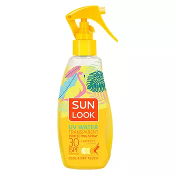 Солнечная вода SUN LOOK прозрачный солнцезащитный спрей SPF-30 200 мл