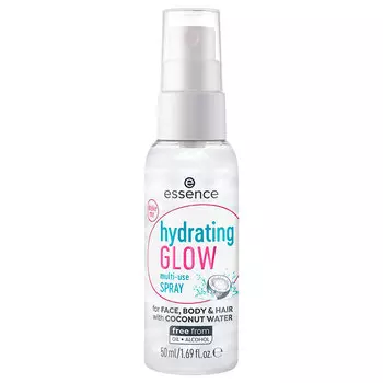 Спрей для лица ESSENCE HYDRATING GLOW многофункциональный увлажняющий с мерцанием 50 мл