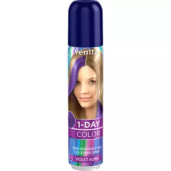 Спрей для волос оттеночный VENITA 1-DAY COLOR тон Violet Aura фиолетовая аура 50 мл